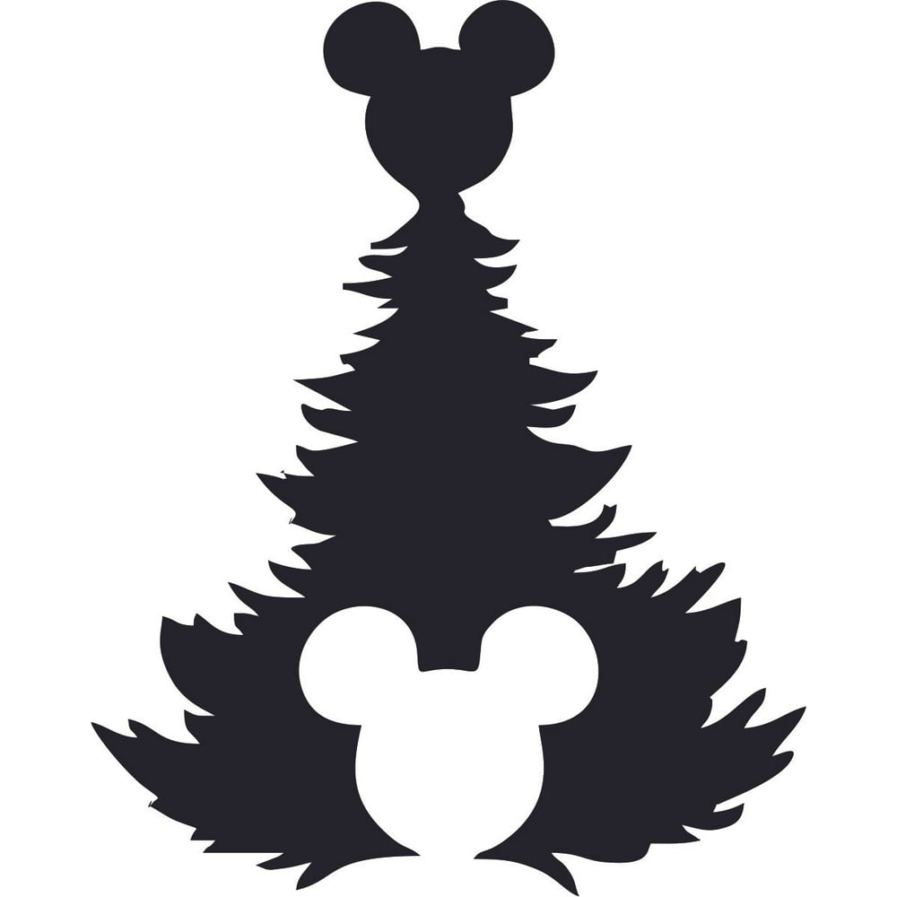 Mickey Minnie Mouse Pine Tree Cartoon Characters Wall Art Vinyl Sticker