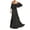 Black, variant on Off the Shoulder Dress Womens Fashion Casual Solid One Line Collar Sexy Off Shoulder Chiffon Dress