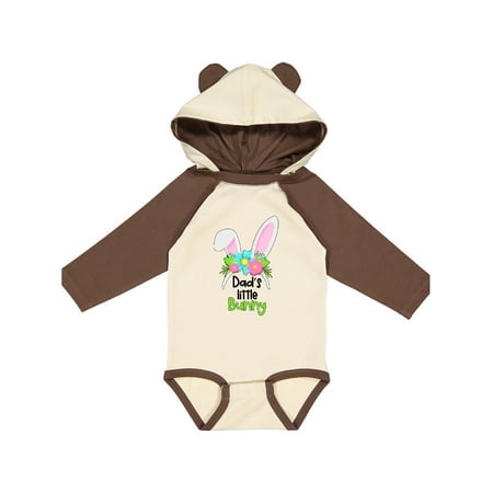 

Inktastic Dad s Little Bunny Cute Easter Bunny Ears Gift Baby Boy or Baby Girl Long Sleeve Bodysuit