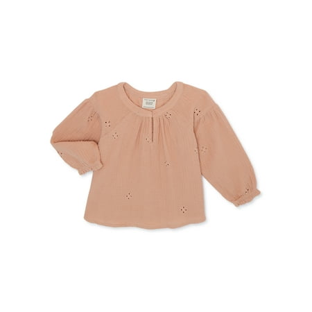 

easy-peasy Baby and Toddler Girl Long Sleeve Blouse Sizes 12 Months-2T