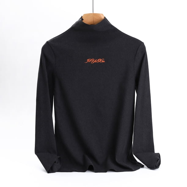 Ropa interior térmica para mujer, camiseta básica de cuello semialto, ropa interior térmica de manga larga de terciopelo alemán grueso, pijama de poliéster para mujer