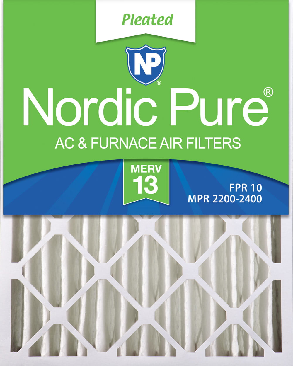 Nordic Pure 22x22x1 MERV 13 Pleated AC Furnace Air Filters 6 Pack