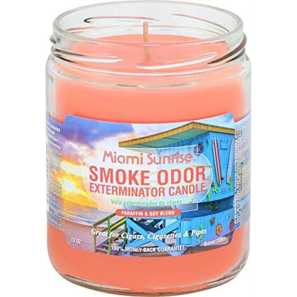 Smoke Odor Exterminator 13oz Jar Candle, Miami Sunrise