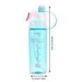 thumbnail image 3 of Portable Sports Water Bottle with Spray Mist and Measurement for Adult, Blue, 600ml,Free Bottle Brush Included, 3 of 6