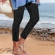 thumbnail image 2 of Leggings de encaje de cintura alta para mujer: corte ajustado, poliéster/spandex, L-XXXXXL, pantalones cortos, primavera/otoño, 2 of 5