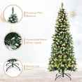 thumbnail image 2 of Patiojoy 7ft Pre-lit Artificial Christmas Tree Slim Artificial Xmas Tree w/ 350 Replaceable LED Lights & 818 Branch Tips, 2 of 10