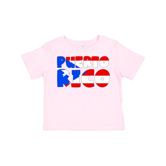 Inktastic Puerto Rico Flag in Text Boys or Girls Toddler T-Shirt