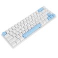 thumbnail image 3 of Teclado mecánico 68 teclas retroiluminación RGB teclado compacto con cable con interruptor azul para Windows para ANDROID PC portátil blanco azul, 3 of 5