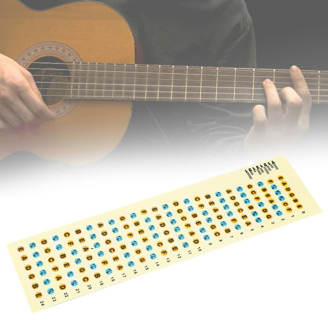 Guitar Headstock Sticker, Durable Guitar Sticker, Convenient Guitar Fun For Guitar Players Practice