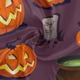 thumbnail image 2 of Coolnut 60" Halloween Pumpkin Outdoor Round Tablecloth, Waterproof Stain-Resistant Non-Slip Circular Tablecloth with Umbrella Hole and Zipper for Tabletop Backyard Party BBQ Decor, 2 of 7