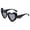 Black, variant on Heart Shaped Sunglasses: Thick Frame Fashion Sunglasses for Sun Blocking, PC Frame, Stylish Heart-Shaped Design
