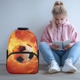 thumbnail image 2 of Aplkyhs Fire Soccer Pack School Backpack for Kids Age 6-18 Ergonomic Padded Adjustable Straps Large Capacity Water Resistant Bookbag for K-12 Students Daily School Travel, 2 of 7