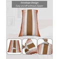 thumbnail image 7 of Burnt Orange Farmhouse Pillow Covers Standard Size 2 Pack, Orange Brown Striped Soft Bed Throw Pillowcases Breathable Cooling Long Lumbar Body Pillow Sham Cover for Bed Sofa 20''x26'', 7 of 7