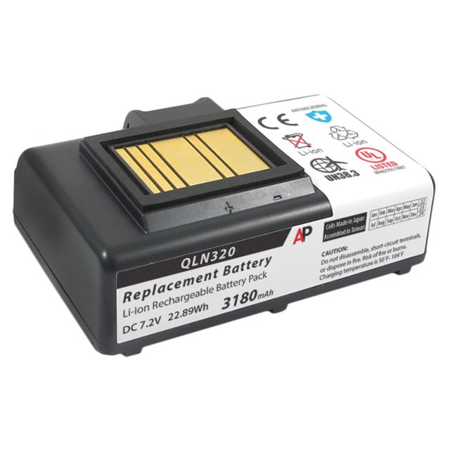 Artisan Power Batería de repuesto para impresoras Zebra modelos QLn320 QLn220 (HC) ZQ500 ZQ510 ZQ520 ZQ610 y ZQ620 - Batería recargable de iones de litio de 3180 mAh para una vida útil máxima