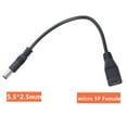 thumbnail image 2 of XISAOK DC5.5x2.5mm Male to Micro USB 5pin Female DC Power Supply Extension Cord 22AWG, 2 of 10