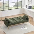thumbnail image 3 of 69 Inch Sofa Bed in Green - Adjustable Teddy for Small Living & Bedroom Spaces, 3 of 9