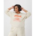 thumbnail image 5 of Hanes Women's Garment Dyed French Terry Sweatshirt (Plus Size) Pebblestone 3X, 5 of 8