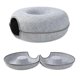 thumbnail image 4 of KAIYANG cama tipo túnel para gatos con forma de donut (gris oscuro), 4 of 5