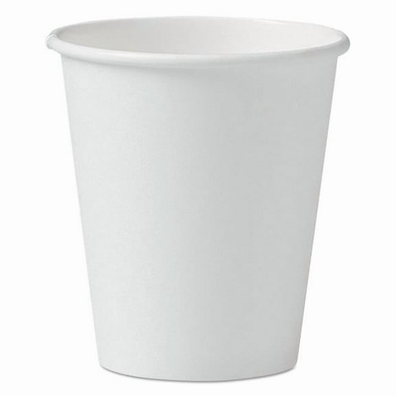 Dart SCC376W 6 oz Single-Sided Poly Paper Hot Cups, White