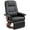 Black, variant on Reclining Chair, Swivel Recliner Chair with Footrest, Armrest, and Wood Base for Living Room, Faux Leather, Light Brown