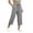 Gray, variant on Sexlip Women's Casual Pants All Season relaxed fit high waist cotton linen cotton solid color with pockets casual Purple XL