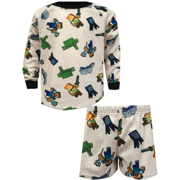 AME Sleepwear Girls Minecraft Ocean Fun Girls Shortie Pajamas 10