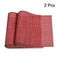 thumbnail image 3 of Uxcell Place Mats, 450x300mm Table Mats Pack of 2 Washable Woven Placemat Red, 3 of 6