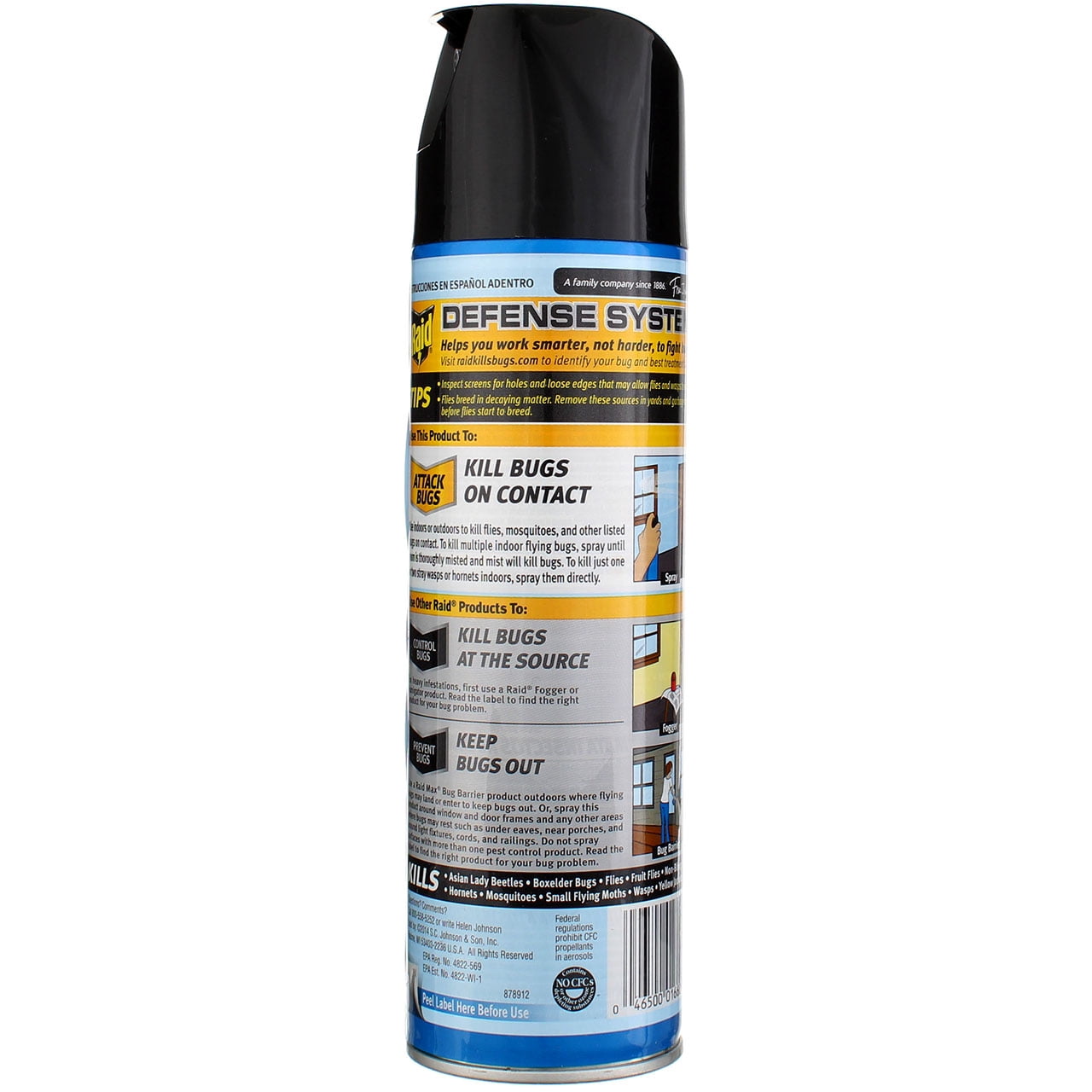 Raid Flying Insect Killer Aerosol Outdoor Fresh, 15 oz (4 Pack)