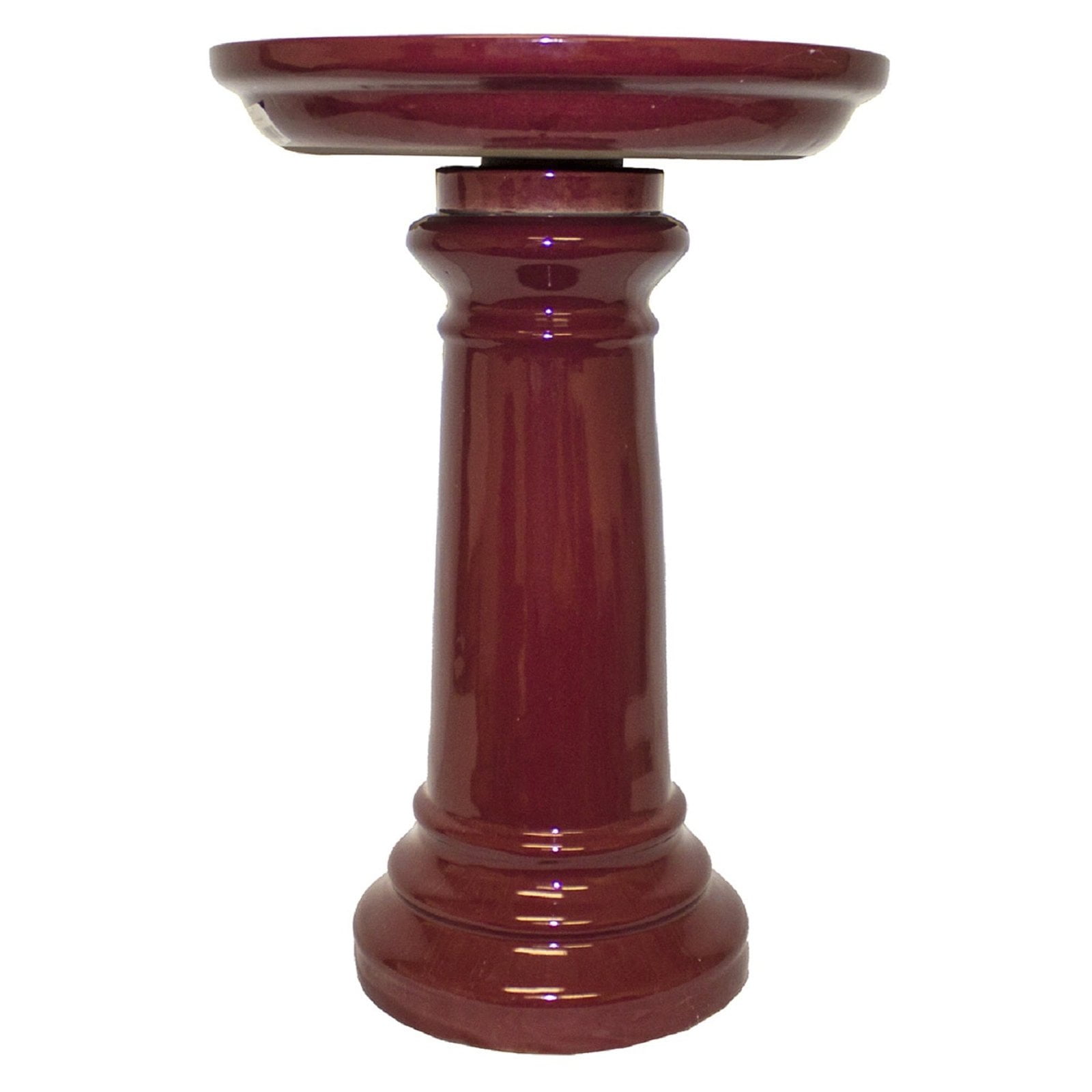 The Sun Pottery Company GP0916ES 17" x 24" Medium Merlot Ceramic Birdbath by Generic