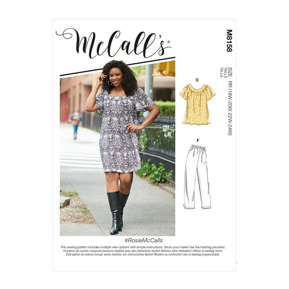 McCalls Sewing Pattern 8158 Dress, Shorts, Trousers