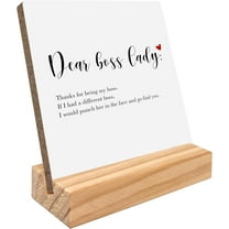 Boss Lady Gifts for Women, Funny Boss Gifts, Bosses Day Gifts for Women, Gifts for Female Boss, Girl Boss Gifts, Best Boss Gifts for Women, Dear Boss Lady Wood Plaque Sign