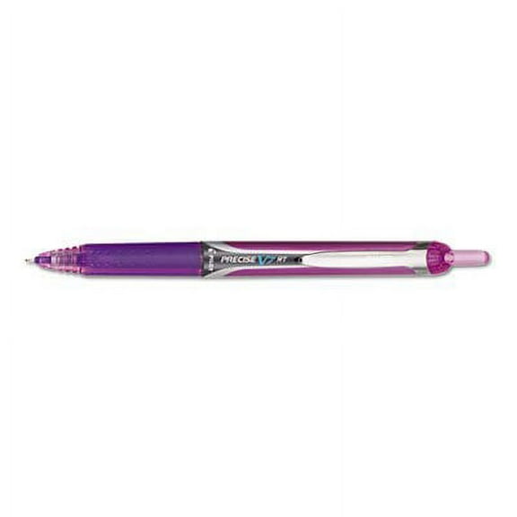 Precise V7RT Roller Retractable Pen, Needle tip, Purple Ink, 0.7mm Fine