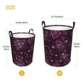 thumbnail image 3 of Picia Snowflakes and Hearts Large Laundry Basket, Waterproof, Freestanding Laundry Hamper, Collapsible Tall Clothes Hamper with Extended Handles-Medium, 3 of 8