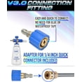 thumbnail image 4 of Cañón de espuma MJJC S V3.0 (Tecnología de espuma de nieve más espesa) con conector rápido de 1/4 de pulgada para hidrolavadora, botella de 34 oz (V3.0 (conector rápido de 1/4") + muestra de jabón), 4 of 5