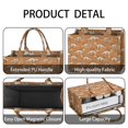 thumbnail image 4 of Large Capacity Tote Bag,Brown Cartoon Dinosaurs Skeletons Pattern Handbag Fashion Luxury Tote Bag,15.7"x13"x 5.1" Inches,Laptop Compatible, 4 of 6
