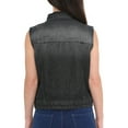 thumbnail image 4 of SKYLINEWEARS Women's Denim Vest Buttoned Washed Denim Vest Sleeveless jean Jacket Chest Flap Pocket, 4 of 4