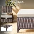 thumbnail image 6 of Planntonneo 3 Pieces Patio Furniture Sets-All Weather Wicker Rattan 3-Seat Sofa Set with 6" Cushion and Multifunctional Ottomans for Deck Backyard, Brown/Beige, 6 of 7