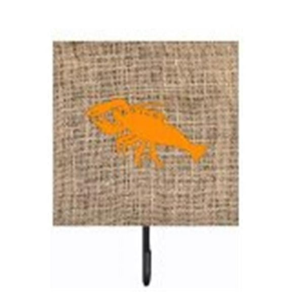 Carolines Treasures BB1028-BL-OR-SH4 Lobster Burlap And Orange Leash Or Key Holder