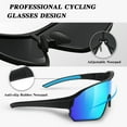 thumbnail image 4 of LINVO Polarized Sport Shield Blue Mirrored Wraparound Cycling Fishing Sunglasses for Men Women UV 400 Shades, 4 of 7