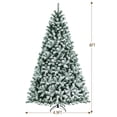 thumbnail image 2 of Gymax 8 FT Pre-lit Artificial Christmas Tree Snow Flocked Full Xmas Tree, 2 of 10