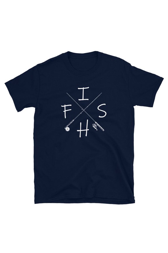 FISH Shirt, Mens Fishing T-Shirt, Fathers Day Fishing Gift, Fisherman Gift, Fisher Man Shirt, Men's Fish T Shirts, Fishing Gifts for Men