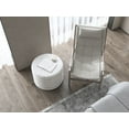 thumbnail image 4 of American Home Classics Folds 18" Modern Boucle Fabric/Wood Ottoman in Ivory, 4 of 9