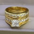 thumbnail image 6 of Matching Rings Couple Rings 1CT CZ 10kt Yellow Gold Plated Women Wedding Ring Sets, 6 of 7