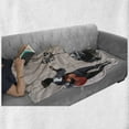 thumbnail image 6 of Urban Soft Flannel Fleece Throw Blanket, London and Paris Streets with Musicians Retro Cars Cafes Old Town View Print, Cozy Plush for Indoor and Outdoor Use, 60" x 80", Warm Taupe Black, by Ambesonne, 6 of 6