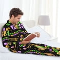 thumbnail image 6 of Haiem Mardi Gras3 Pattern Men’s Long-sleeve Sleepwear,Sleepwear Set,2-piece Loungewear Set,Soft PJs Comfy Nightwear with Pockets-Medium, 6 of 7
