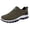 Green, variant on GiLiling Men's Slip On Walking Shoes Round Toe Non Slip Platform Sneakers Casual Sports Shoes for Outdoor Running Work