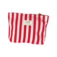 thumbnail image 4 of Striped Canvas Makeup Storage Bag – Portable Travel Cosmetic Pouch with Zipper,Multi-Functional Toiletry Organizer for Beauty Tools & Accessories, 4 of 4