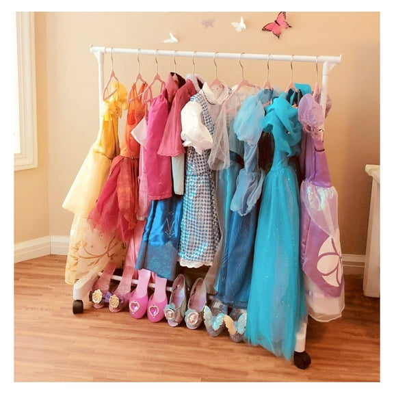 Children's Nursery Hanger- Includes 10 Children's Velvet Hangers- New Improved Rack with Rolling Design!