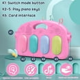 thumbnail image 4 of Baby Gym Play Mat 3 in 1 Fitness Music and Lights Fun Piano Activity Mat Infant Newborn Toys(Pink), 4 of 9