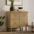 thumbnail image 2 of LuxenHome 31" Sideboard Buffet Cabinet with Storage, Seagrass Boho Accent Cabinet, Mid Century Modern Small Sideboard Storage Cabinets for Kitchen, Living Room, Entryway, 2 of 10